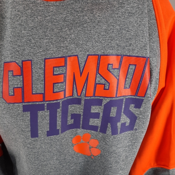 New Clemson University Tigers Hoodie Sweater Men's 2XL Spell Out Paw Fleece - Picture 2 of 9